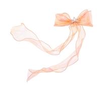 Ipetboom 2pièces Pince à Cheveux Ruban Avec Nœud Barrettes Fantaisie à Longue Traîne Accessoires Pour Et Adolescentes Lot De Dentelle Ornées De Couronne