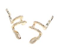 Ipetboom 2pièces Pince Oreille Forme De Serpent Et Décorative Lot De Pinces Dorées Pratiques Et Uniques Pour Femme