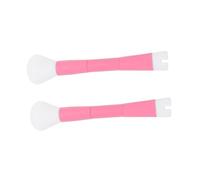 Ipetboom 2pièces Pinceaux De Maquillage Double Embout Pour Contouring Nez Et Outils De Maquillage Portables Rose