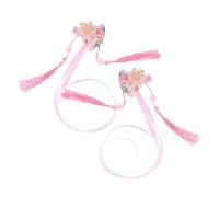 Ipetboom 2pièces Pins à Cheveux Décoratifs Éventail Avec Ruban Et Fleurs Un Accessoire De Coiffure Délicat Pour Femme