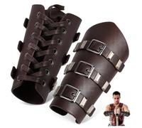 Ipetboom 2pièces Protège-bras Médiévaux Lot De Brassards Style Viking Pour Cosplay Costume Accessoires De Costume Vintage Protège-poignets Médiévaux Bracelet Viking Pour Homme