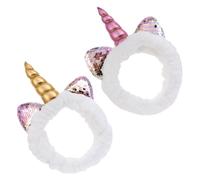 Ipetboom 2pièces Serre-têtes Licorne à Paillettes Lot Pour Cheveux Bandeau De Sport Féminin Design Unique