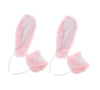 Ipetboom 2pièces Serre-têtes Oreilles De Lapin Lot De Bandeau Oreilles Animaux Pour Déguisement Accessoire De Cosplay Pour Fête