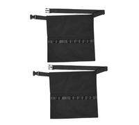 Ipetboom 2pièces Tablier Coiffeur Ajustable Avec Poches Noir Demi-corps Ceinture Porte-outils Pour Salon De Beauté