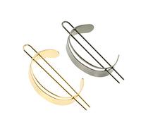 Ipetboom 2pièces Vintage Style Hair Stick Metal Hair Chopsticks for Women Elegant U-shaped Hairpins Diy Accessories
