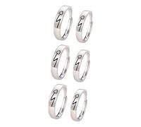 Ipetboom 3 Ensembles Bague Couple Pour Hommes Mariage Anneau Femmes Bagues Bague D'ouverture Quelques Bagues Amoureux Des Alliances Assorties Bague Femme Cuivre 2 Pièces * 3