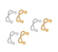 Ipetboom 3 ensembles Bague En Diamant Avec Perles Plaquée Or À Deux Couches Empilable Double Pour Les Doigts Bagues Créatives Et Ajustables Bagues Tendance Et 2 pièces * 3