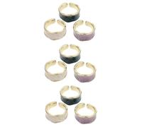 Ipetboom 3 Ensembles Bague Mariage Bijoux Filles Empiler Femme Gemstone Rings Buanderie Decoration Décoration Doigt Gala Anneaux Décoration De Doigt Alliage De Zinc 3 Pièces * 3