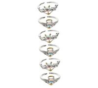 Ipetboom 3 Ensembles Bague Pierre De Lune Fiançailles Bague De Mariage es Pour Les Femmes Anneau Décoration e Couple es Vintage es Uniques Pour Femmes Alliage 2 Pièces * 3