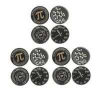 Ipetboom 3 Ensembles Broche Ronde Noire Revers À Revers Broche Symbole Scientifique Épingles Pour Sacs À Vintage Badge Épinglette ers Alliage 4 Pièces * 3