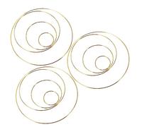 Ipetboom 3 ensembles Lot de Anneaux Métalliques Dorés pour Attrape Cercles Lisse et Solide Accessoires DIY pour Décoration Murale et Projets Macramé