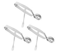 Ipetboom 3 Ensembles Set de Pince et Fourchette Acier Inoxydable pour Escargots Ensemble de Pinces Fourchettes Ustensiles de Table pour Dîners à Thème Escargots