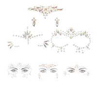 Ipetboom 3 Feuilles Autocollants Fluorescents En Cristal Pour Visage Brillants Le Lot
