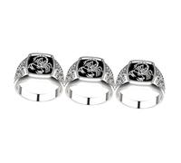 Ipetboom 3 Pièces Bague Scorpion pour Hommes et Femmes Design avec Sculpture de Scorpion Anneau Décoratif Antique pour Fêtes Spéciaux