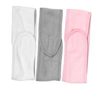 Ipetboom 3 pièces Bandeau Cheveux Femme Double pour Soins Visage et Yoga Bandeau Spa Extensible Doux et Respirant Maquillage et Lavage Du Visage Lavable et Confortable