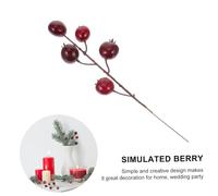 Ipetboom 3 Pièces Branches Décoratives Artificielles de Rouges pour Décoration de Noël Lot de Réalistes et pour Bricolage et Fête