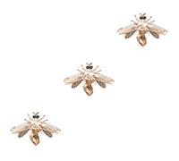 Ipetboom 3 Pièces Broche Abeille Pour Dessin Animé Mignon Aile Petit Bijoux Goupille Broches D'animaux Broche Broche Broch Insecte Broche Insecte Broche De Collier D'abeille Un Verre Doré