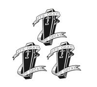 Ipetboom 3 pièces Broche Punk Coffret Zombies Alliage Épingle Unique pour Costume Halloween Garçon Accessoire Chic pour Fêtes Octobre