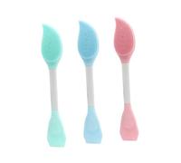 Ipetboom 3 pièces Brosse à Masque Silicone Applicateur Facial Double Embout Outil de Beauté Multifonctionnel et Pratique pour Soins Peau Couleur Aléatoire Couleur Aléatoire