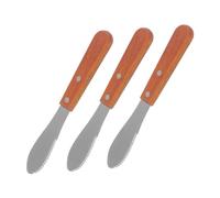 Ipetboom 3 pièces Cheese Cutter Set With Wooden Handle Stainless Steel Butter And Cheese Spatula Precise Cutting Kitchen Utensils And Entertaining
