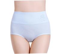 Ipetboom 3 pièces Culottes Gainantes Coton pour Femme Haute Élastique Lot de Noir Bleu Rouge XXL Confort Respirant et Maintien