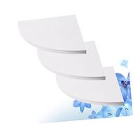 Ipetboom 3 Pièces Étagère Murale Flottante à Angle Ronde Ensemble de Étagères Décoratives pour Chambre Bureau ou Salon pour Exposer Cadres et Objets Décoratifs
