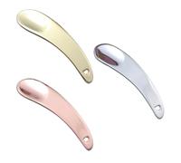 Ipetboom 3 pièces Lot de Cuillères Soin Visage Alliage Zinc Spatules Cosmétiques Incurvées pour Crème Yeux Masque et Sérum Applicateurs Portables pour Maquillage et Voyage