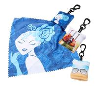 Ipetboom 3 Pièces Lot de Lingettes Nettoyantes pour Écran et Lentilles Chiffons Microfibres Portables avec Porte-clés Nettoyage Délicat pour Téléphones Lunettes et Accessoires Pratiques et