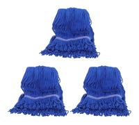 Ipetboom 3 pièces Lot de Têtes de Vadrouille Coton Commerciales Recharge Lavable à Boucle Fermée Balai Frange Industrielle Résistant pour Nettoyage Humide Remplacement Pratique pour Usage