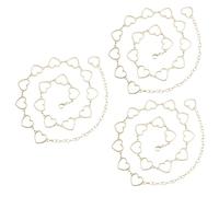 Ipetboom 3 Pièces Love Decorative Belt ceinture femmes Bijoux pour les femmes mode Contes de déclaration pour les femmes robe ceinture chaîne de taille d'amour décoration de taille Doré