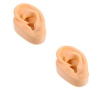 Ipetboom 3 Pièces modèle d'oreille artificielle enseignement du perçage des oreilles faux anneaux de nez écouteurs oreillettes faux modèles d'oreille modèle d'oreille humaine Gel de silice