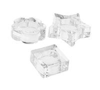 Ipetboom 3 Pièces Nail Soaking Bowls Set With Star Petal Ice Cube Shapes Glass Gel Polish Palette And Dappen Dishes For Nail Technicians And DIY Manicure Enthusiasts