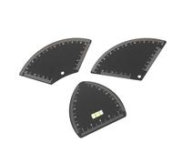Ipetboom 3 Pièces Outil de Mesure et Mise des Sourcils 3 Pièces Noir - Règle à Sourcils Réutilisable en Plastique Stable, Guide Précis pour Maquillage, Microblading et Salon, Accessoire