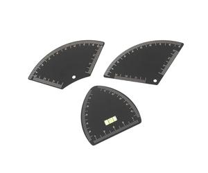 Ipetboom 3 Pièces Outil de Mesure et Mise des Sourcils 3 Pièces Noir - Règle à Sourcils Réutilisable en Plastique Stable, Guide Précis pour Maquillage, Microblading et Salon, Accessoire