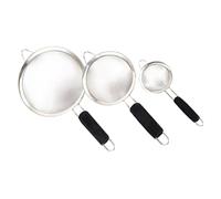 Ipetboom 3 pièces Passoire Inox Mailles Fines Tamis à Farine Manuel avec Maille Fine Filtre Polyvalent pour Cuisine