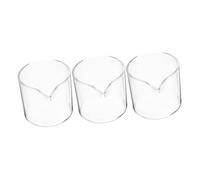 Ipetboom 3 pièces Pichet à Lait Verre Transparent pour Café Distributeur de Lait Petit Pot à Lisse et Facile à Nettoyer pour Maison Bar et Restaurant