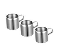 Ipetboom 3 pièces Pichet Mousseur Lait Inox pour Art Tasse à Lait Multifonction Pichet à Sauce Mousseur Espresso Robuste et Élégant