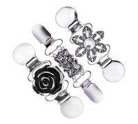 Ipetboom 3 Pièces Pinces pour Cardigans et Pulls Pinces pour Cols de Cardigans Vintage pour Pulls et Châles Maille