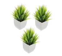 Ipetboom 3 pièces Plantes Artificielles de Bureau Faux Bonsaï Aloe Vera Décoratives Intérieur sans Entretien pour Maison et Bureau