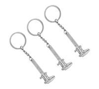 Ipetboom 3 pièces Porte Clés Mini Pied à Coulisse Alliage de Zinc Robuste Compact et Portable Accessoire Pratique et Décoratif pour à Dos Lot de Charms Métalliques