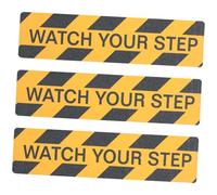 Ipetboom 3 pièces Ruban Avertissement Antidérapant Watch Your Step Autocollant de Sol Nonskid pour Zones Humides Signalisation de Sécurité