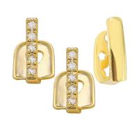 Ipetboom 3 pièces Set Bijoux Dentaires Métal Style Hip Hop Accessoires Rapper Durables pour Toutes Positions Dentaires Ornement Festif pour Fêtes