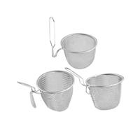Ipetboom 3 pièces Set de Passoires Maille Inoxydable pour Nouilles et Légumes Cuillères Filtrantes Ergonomiques pour Hot Pot Multi Usage Résistantes