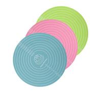 Ipetboom 3 Pièces Tapis de Cuisson Silicone Antidérapant avec Mesure Tapis de Travail Polyvalents pour Pâtisserie et Pétrissage à Usure Facile à Nettoyer Couleurs Peacock Bleu Rose et Vert