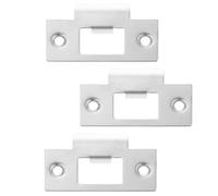 Ipetboom 3 Plaques de Gâche de Sécurité pour Serrure à Pêne Dormant en Acier Inoxydable Plaques de Renfort de Porte Robustes T-Type Acier Accessoires de Porte et Garage