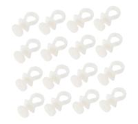 Ipetboom 30 pièces Beige Plastic Curtain Track Rollers Quiet Sliding Gliders for Window and Shower Curtain Tracks Smooth Operation for Ceiling Mounted Dividers and RV Bunk Bed
