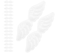Ipetboom 30 pièces Patchs Appliques Ailes Ange Blanches pour Vêtements Accessoires de Couture Décoratifs pour Réparation et Personnalisation