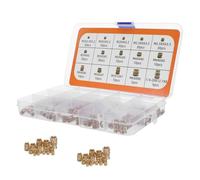 Ipetboom 300 Pièces Écrou Moleté En Cuivre En Ligne Noix Filetées Insert Moleté Laiton Écrou Insert Fileté En Laiton à Filetage Golden