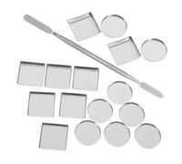 Ipetboom 31pièces Pans Métalliques Pour Maquillage Avec Spatule De Pans Et Carrés Pour Palette Cosmétiques Organisation De Maquillage