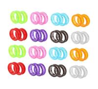 Ipetboom 32 pièces Anneaux de Doigts Silicone Ergonomiques pour Ciseaux Lot de Inserts Antidérapants pour Coiffure et Toilettage Accessoires Confortables pour Coupe de Cheveux
